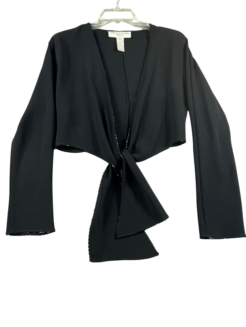 Jones New York Petite Black Elegant Chic Holiday Party Bolero Shrug - Sz 6P